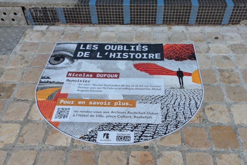 Sticker sur un trottoire