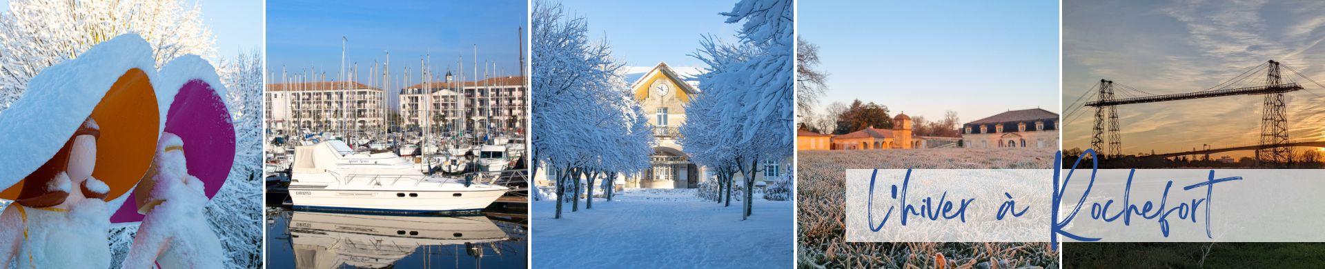 Paysages enneiges en hiver ville de Rochefort