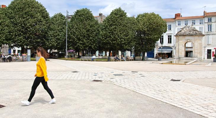 la place Colbert en 2019