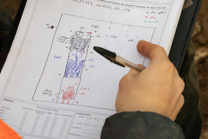 photo des fouilles archéologiques avenue Rochambeau