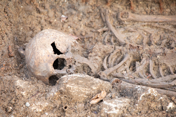 photo des fouilles archéologiques avenue Rochambeau