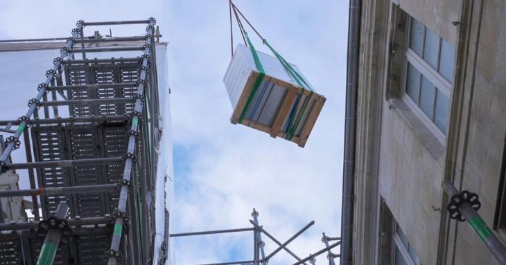 Chantier Maison Pierre Loti extérieur levage LAMY
