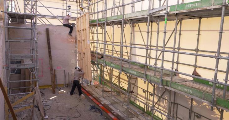 Chantier Maison Pierre Loti échafaudage LAMY