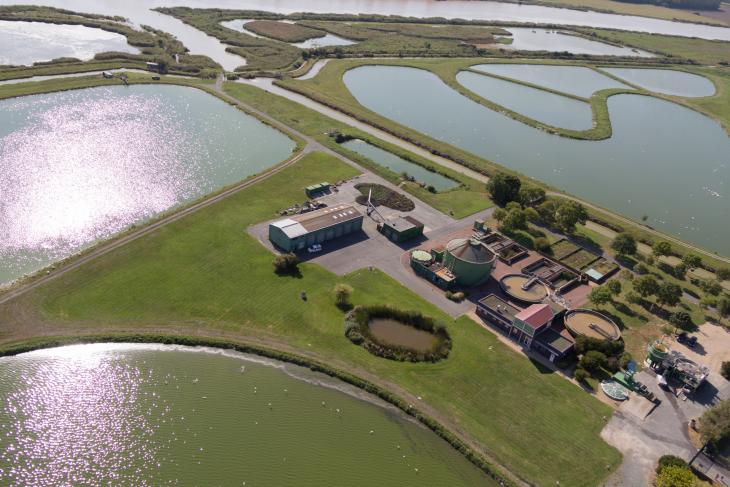 Vue aérienne de la station