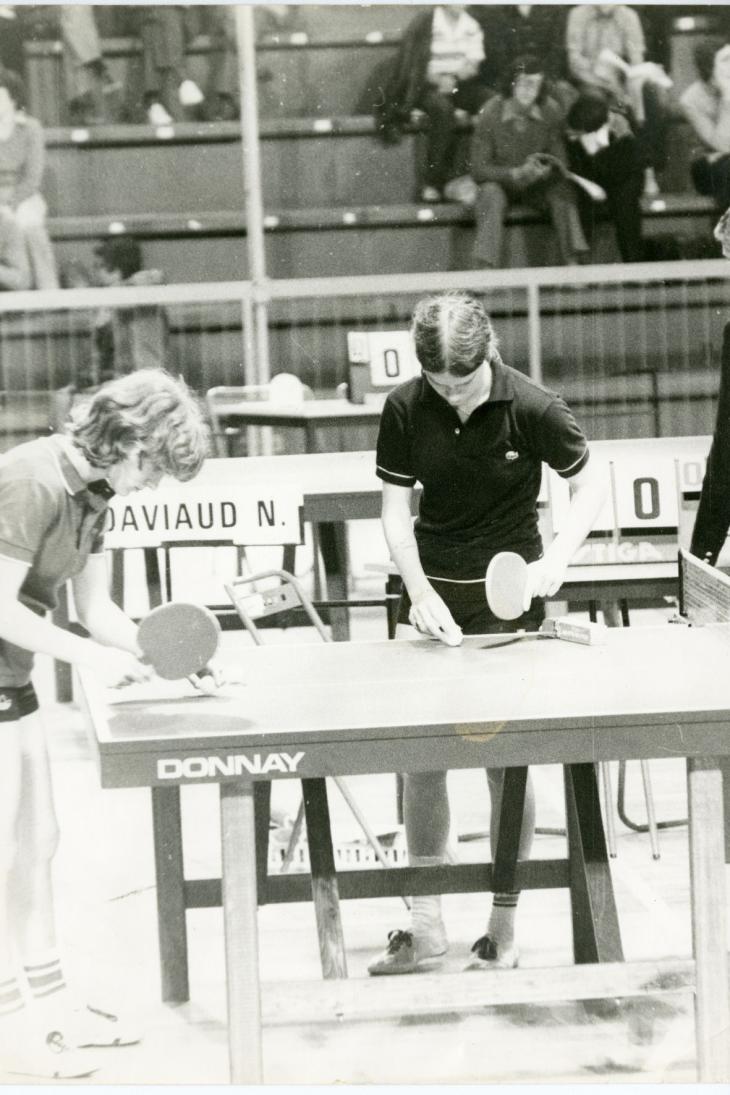 Tennis de table Demi finale Montpellier 1979 2