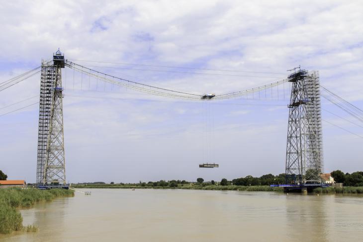 Dépose dernier élément tablier Pont Transbordeur