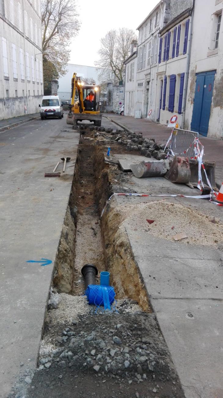 renouvellement de la canalisation eau potable Rue Emile Combes par le service eau potable