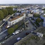 photo aérienne des thermes 