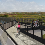 perspective de la piste cyclable sur le viaduc de Martrou 