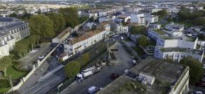 photo aérienne des thermes 